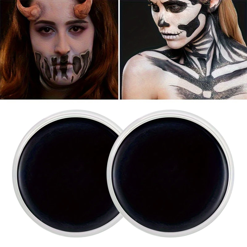 White Black Red Face Body Paint Set, 6 Brushes Included