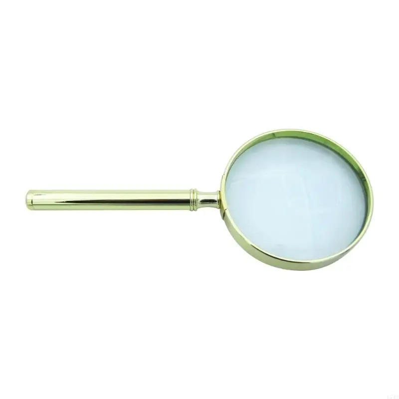 L74C 30X Reading Magnifier Handheld Glass Metal Handle Jeweler Loupes