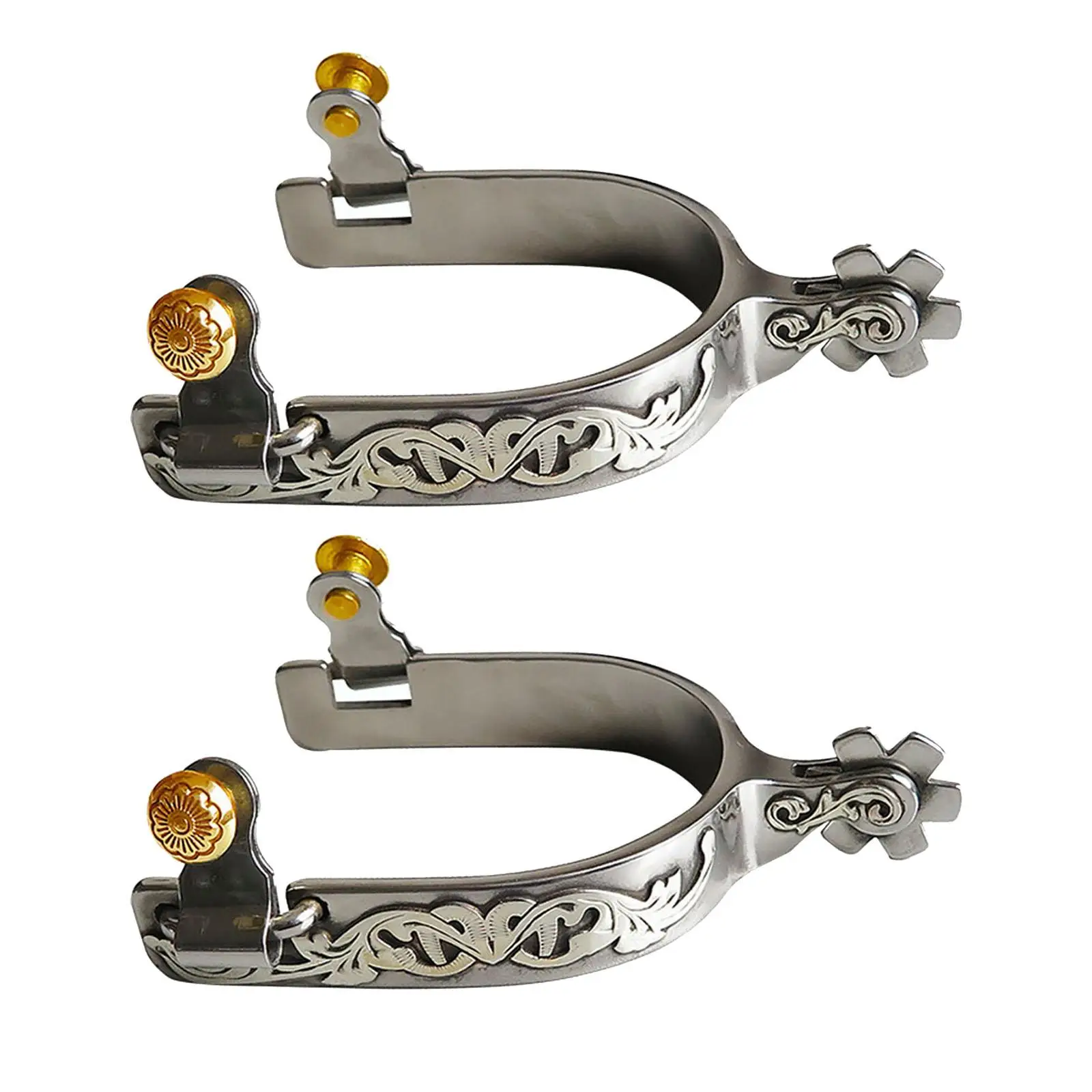 2x Szpiegy konne Akcesoria do sprzętu jeździeckiego ze stali nierdzewnej Antyczne szpiegy do butów jeździeckie Buty jeździeckie Trening konkursowy