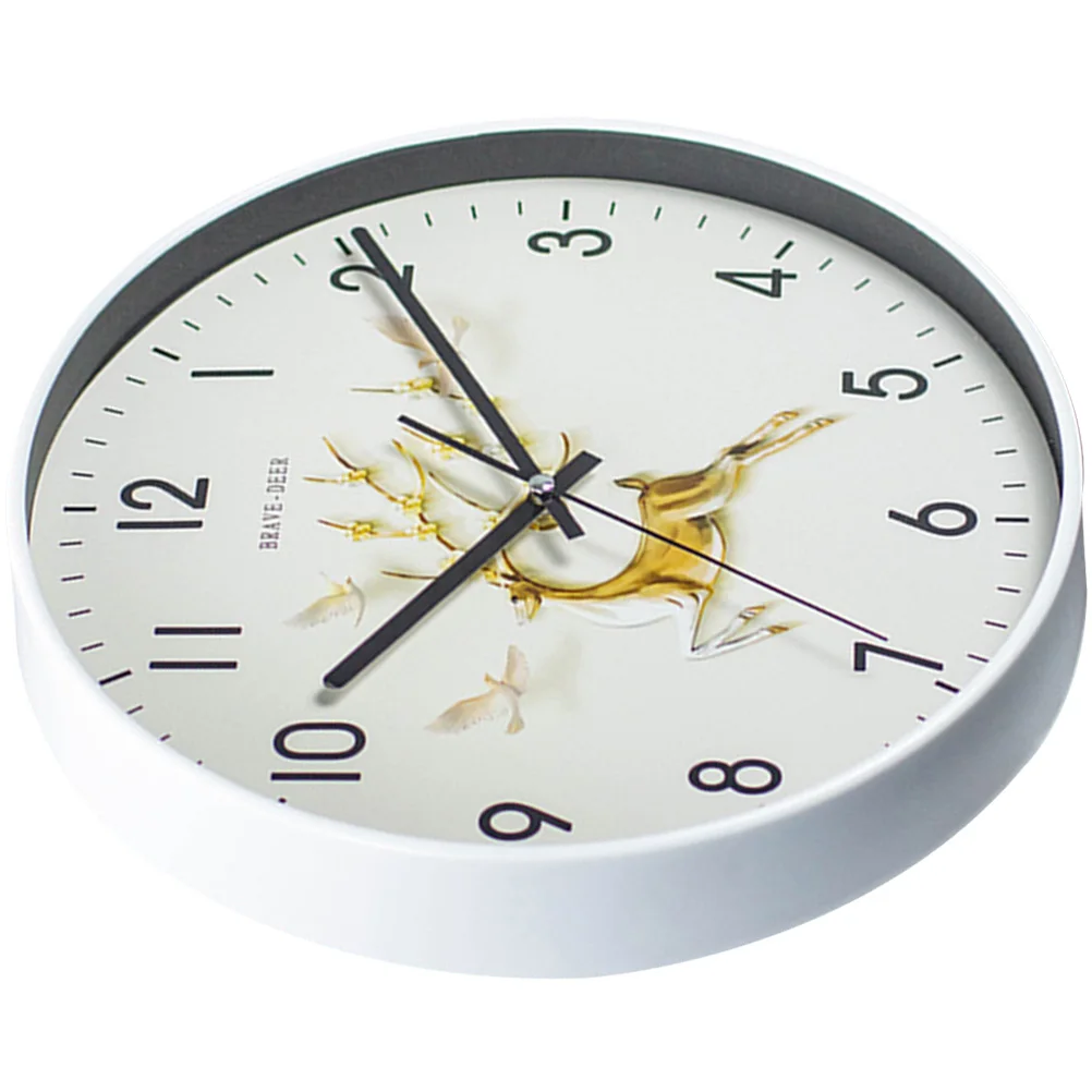 

Modern Golden Deer Wall Clock Silent Decorative for Home Bedroom Kitchen Office Stylish Large Indoor Wall Clock