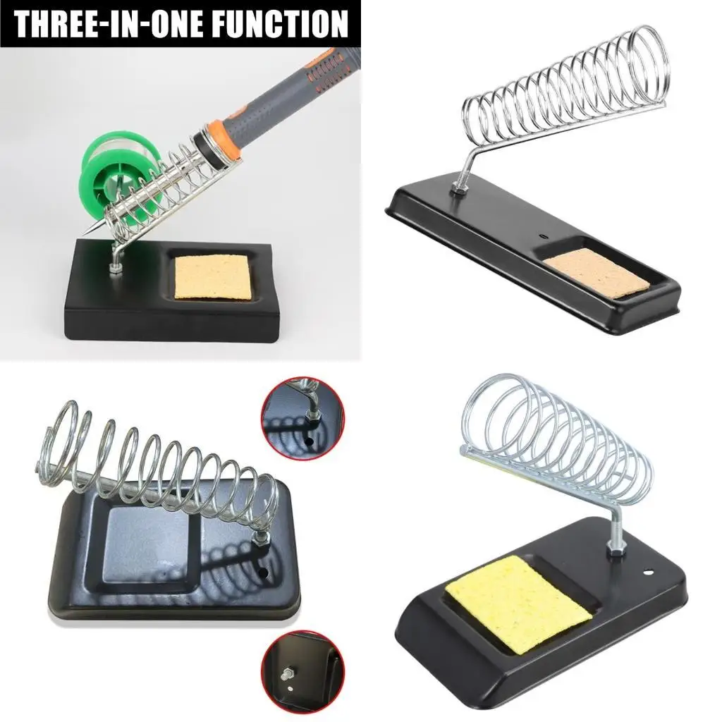 652F Simple Tube Soldering Iron Stand Holder with Sponge Electric High Temperature