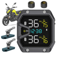 Motorcycle TPMS Tire Pressure Monitoring System LCD Display Wireless Tire Pressure Monitoring System for Two Wheeled Motorcycle