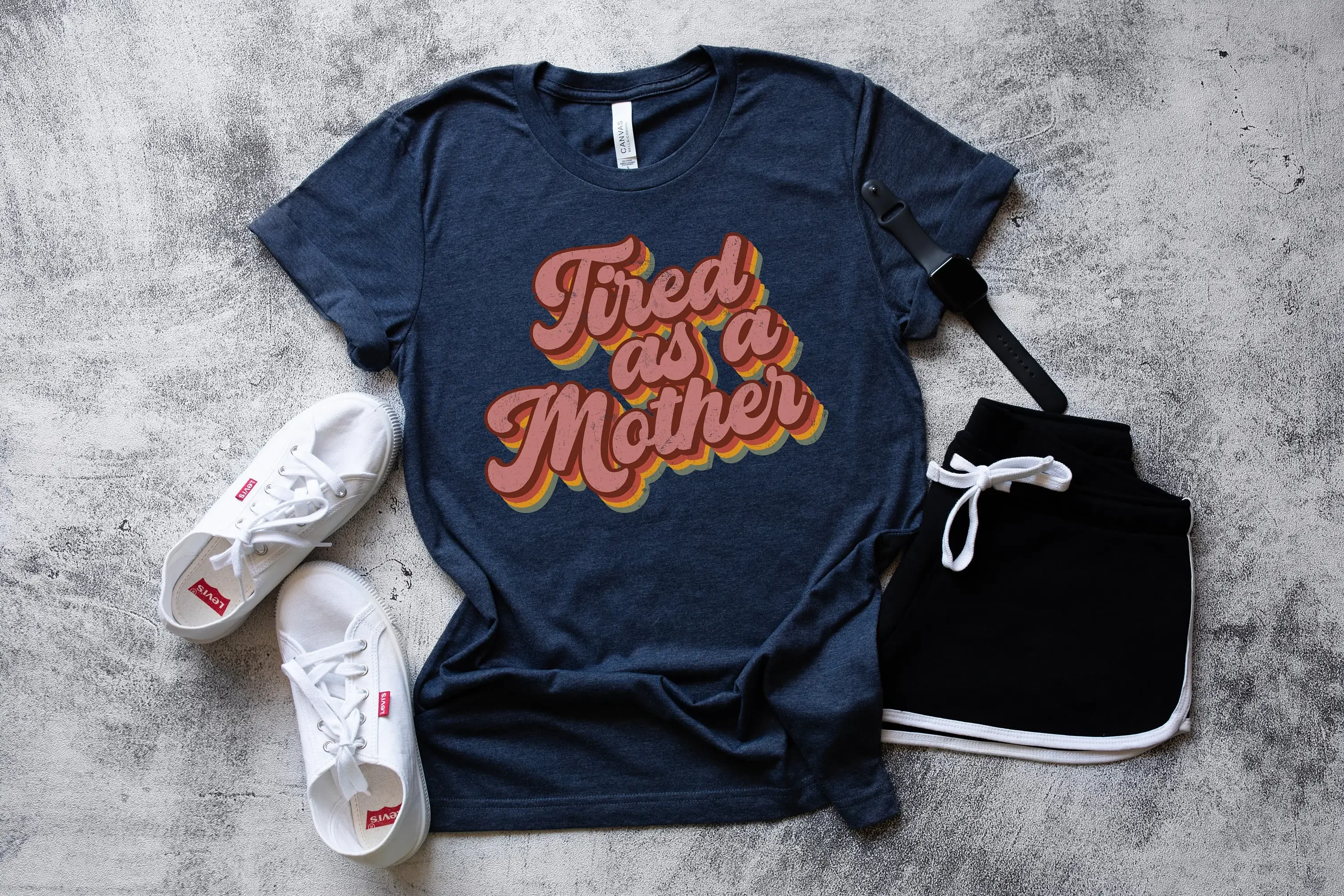 

Футболка «Утомная как мама» на День матери на День святого Валентина для ее мамы и мамы