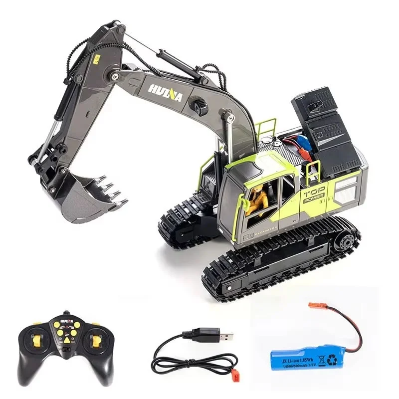 Huina Nowy Produkt 1661 Zdalnie Sterowany Pojazd Inżynieryjny 1:18 Proporcjonalna Symulacja Elektryczny Koparka Model Półstopowy