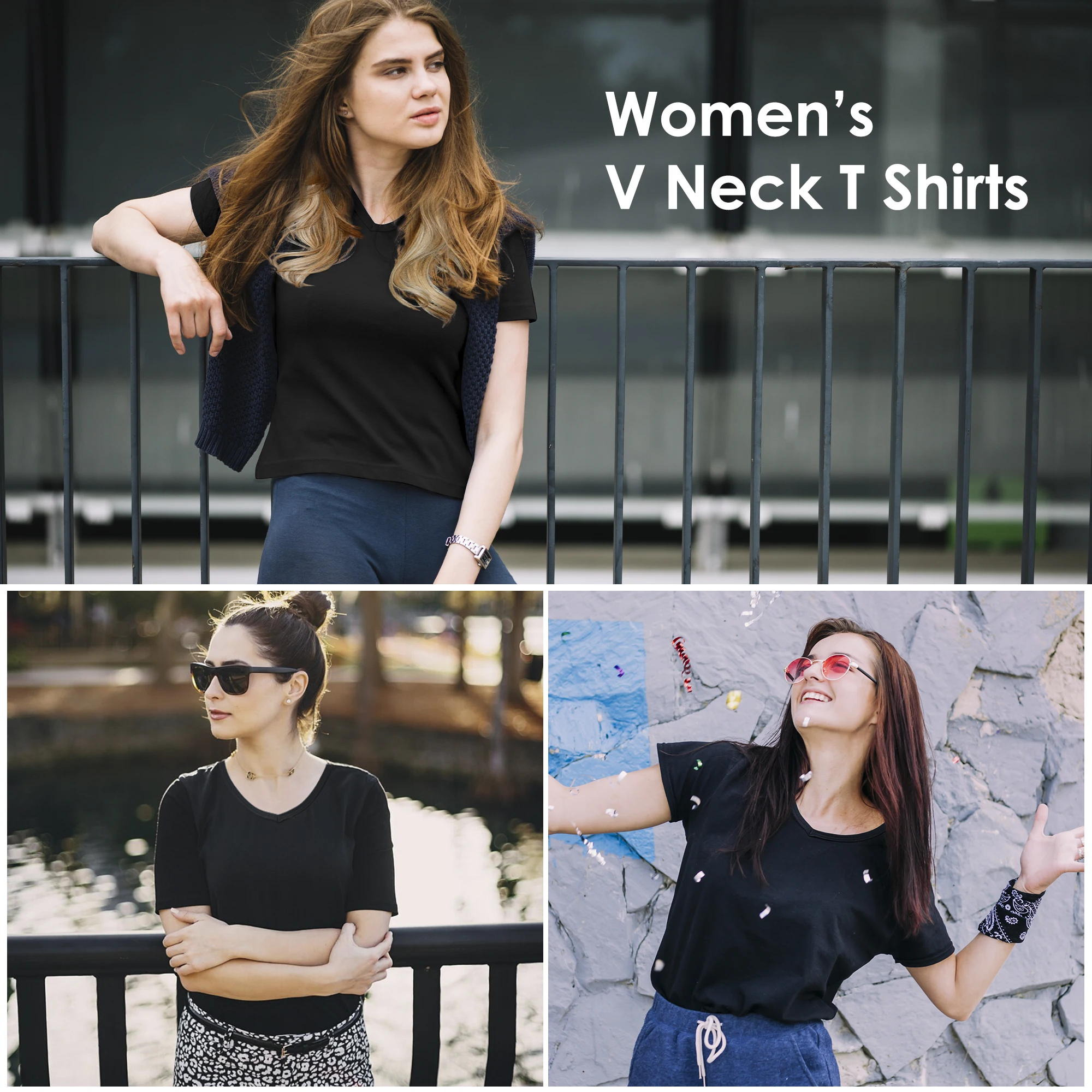 Einfarbiges Sommer-Damen-T-Shirt mit V-Ausschnitt, atmungsaktiv, lässig, kurzärmelig, weicher Stoff, hervorragende Elastizität, für den täglichen Gebrauch