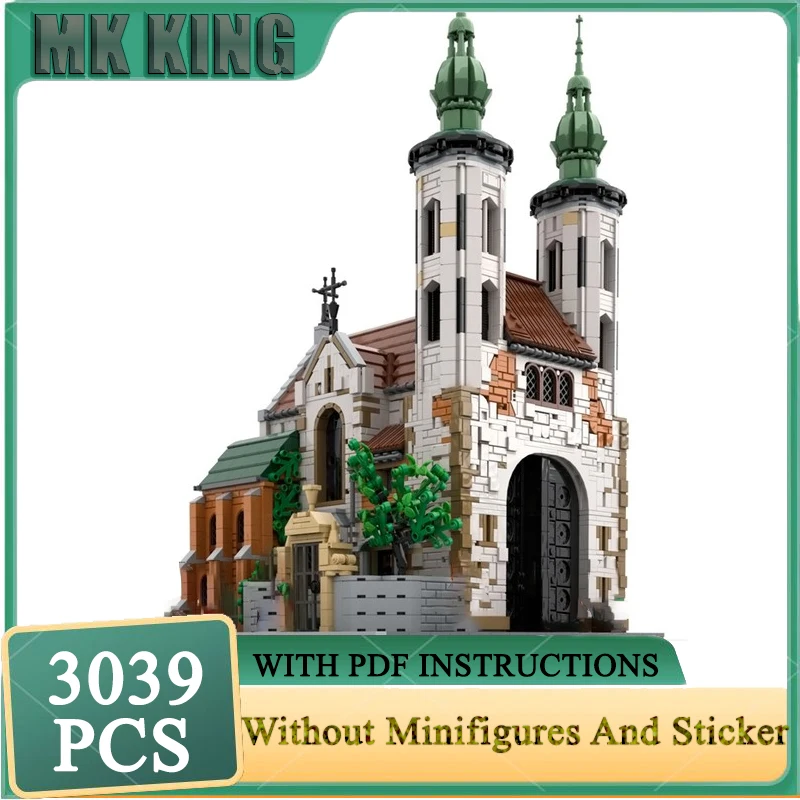 

Конструктор MOC: Модульная модель Церкви Андрея, технологичные кирпичики для самостоятельной сборки, игрушка-уличный пейзаж, подарки для праздничного конструционального творчества