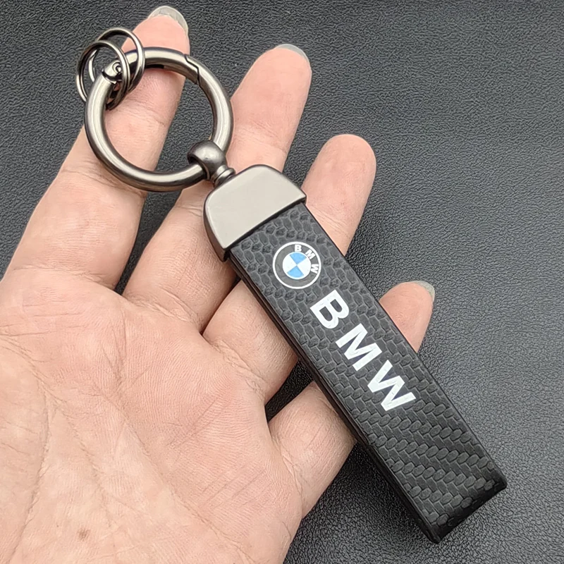 Carbon Leather Key Ring Logo Car Keychain For BMW E39 E46 E60 E90 E91 E92 F20 F30 F10 F15 F16 E87 X1 X2 X3 X4 X5 X6 X7 Keychain