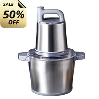 6L Electric Meat Grinder Multifunctional Commercial Household Stainless Steel Mincer Cutter Mixer Two-Gear Adjustment Kitchen