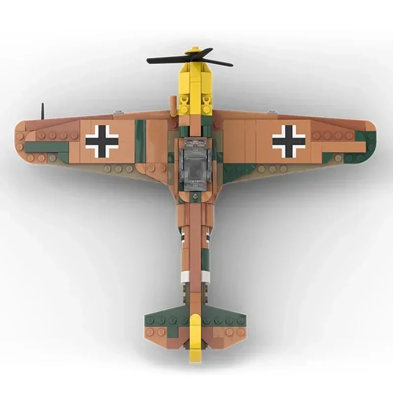 

Military Model Moc Building Bricks Messerschmitt Bf109 E-7 Trop Fighter Technology Blocks Gifts Christmas Toys DIY Sets Assembly