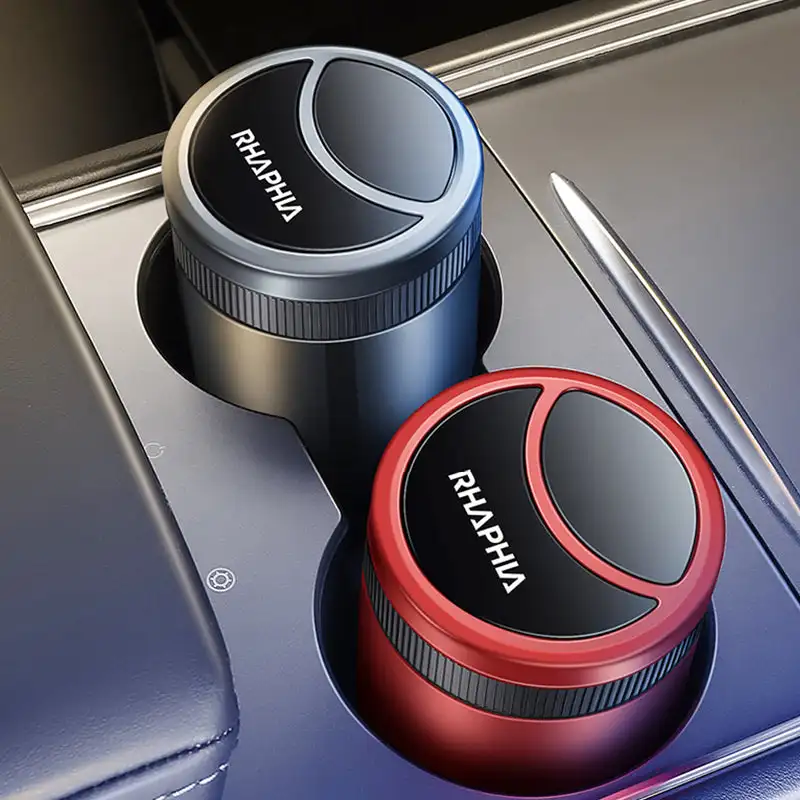 Car Smart Ashtray Cup Automatic Opening Closing Ashtray for Car Swipe to Open Ash Tray Infrared Sensor USB Rechargeabe