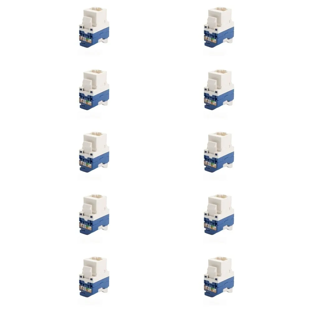 10pcs High for Performance Cat6 Network Jacks with Tool Termination and 180 Rotating Mechanism for Efficient Cable Management