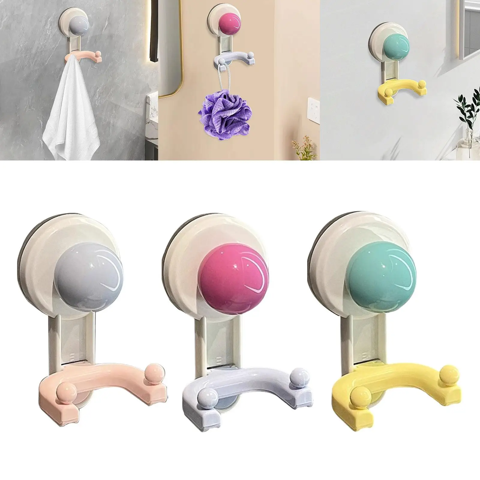 

Всасывающий крючок Крючок для банного полотенца Сверхмощные прочные многоцелевые крючки для душа