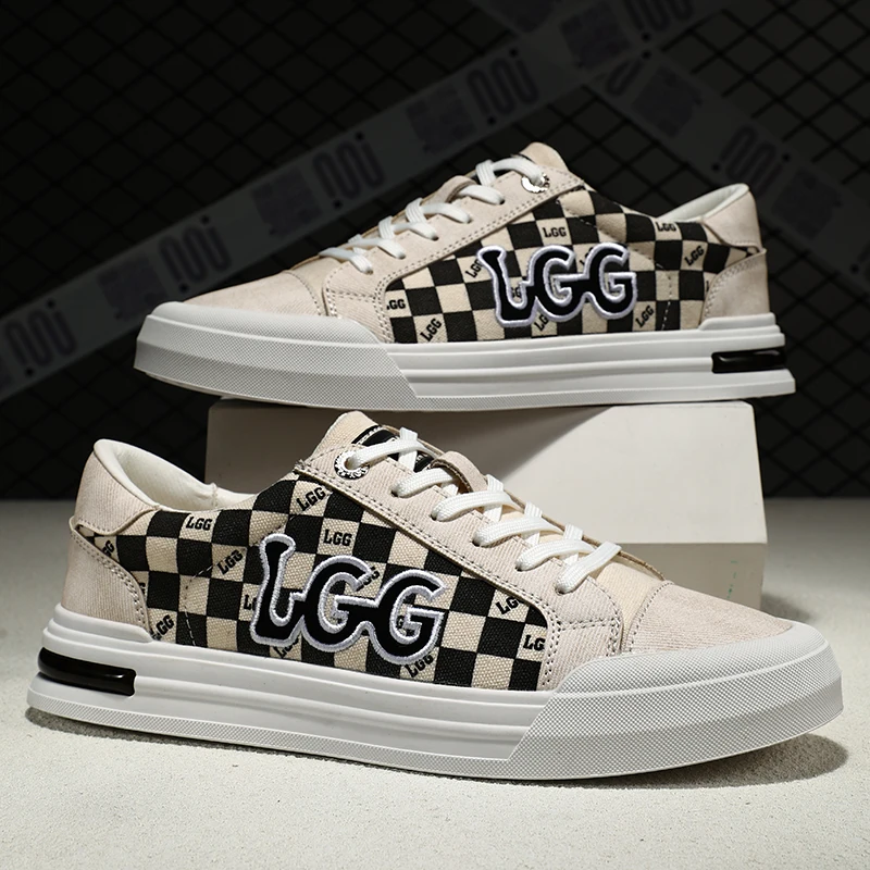 

Canvas Men's Shoes Soft Bottom Anti-slip British Trendy Brand Casual Sneakers Match Jeans Comfortable Round Toe Sneakers Men