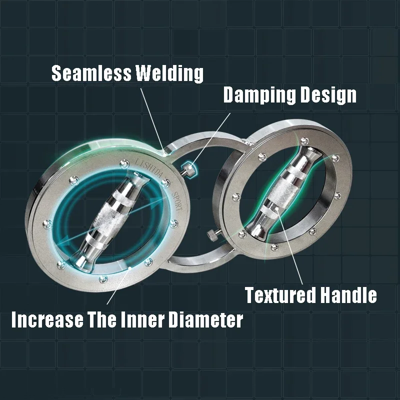 30/40 Pounds Burn Machine with Resistance Adjustment, 360 Degree Rotating Grips Hand and Forearm Trainer 30 Pounds Dumbbells