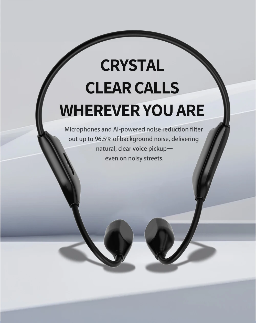 All-in-one 16-channel bone conduction technology for comfortable use with Bluetooth hearing aid ear technology