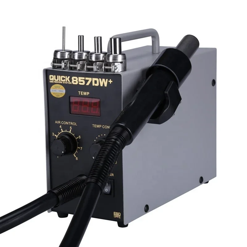 

For Phone PCB Motherboard Soldering Repair Adjustable Heater Hot Air Lead-free Hotair Soldering Station Quick 857dw+