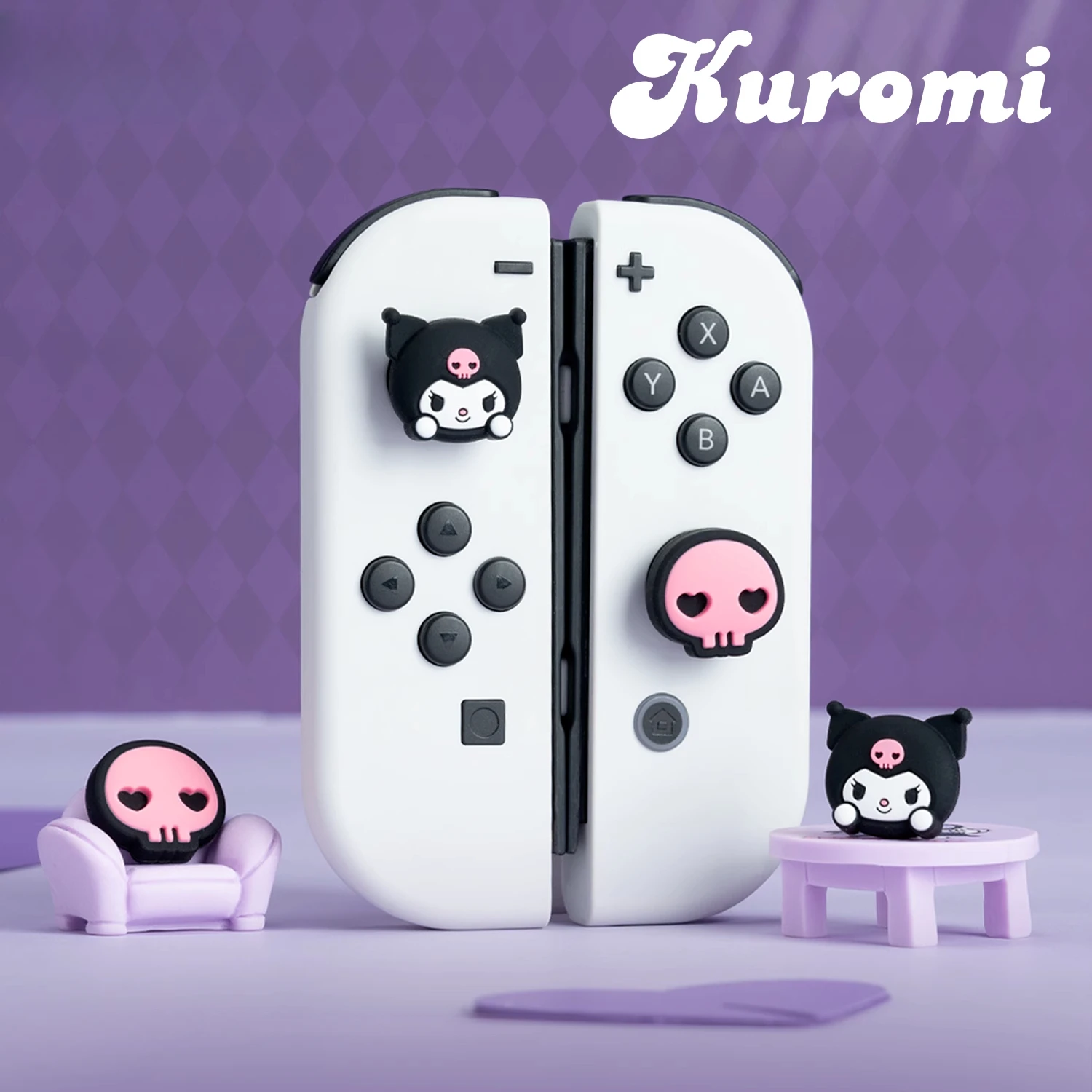 Kawaii Sanrio Cinnamoroll My Melody Kuromi Nintendo Switch Rocker Hat Ns Game Console Remote Sensing Silica Gel Protective Case