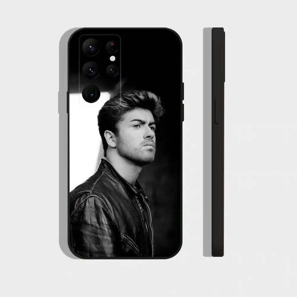 Funda de teléfono G-George m-michael para Samsung Galaxy A73, A21s, A22, A31, A52, A53, A71, A41Soft Black Shell