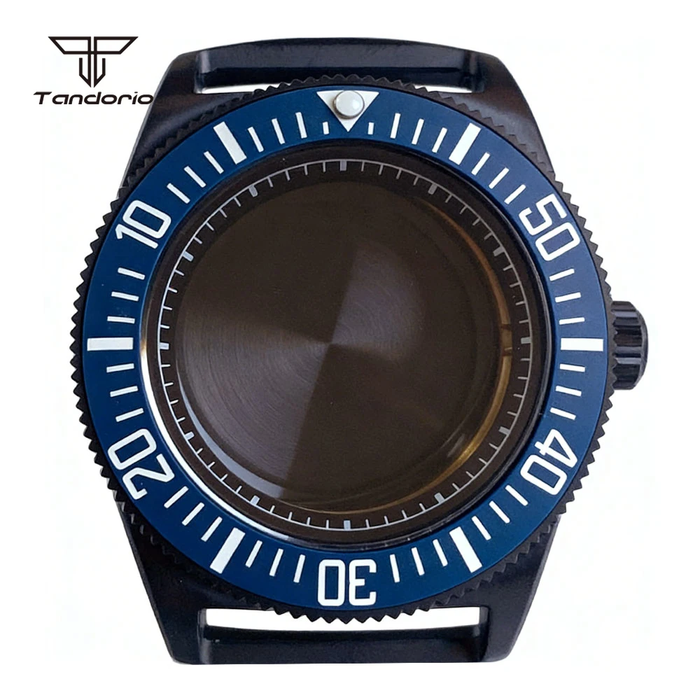 Titanium+Black PVD 42mm Dive Watch Case Sapphire Glass Fit NH35 NH36 NH38 ETA2824 PT5000 ST2130 Men's Wristwatch Accessory Parts - view 4