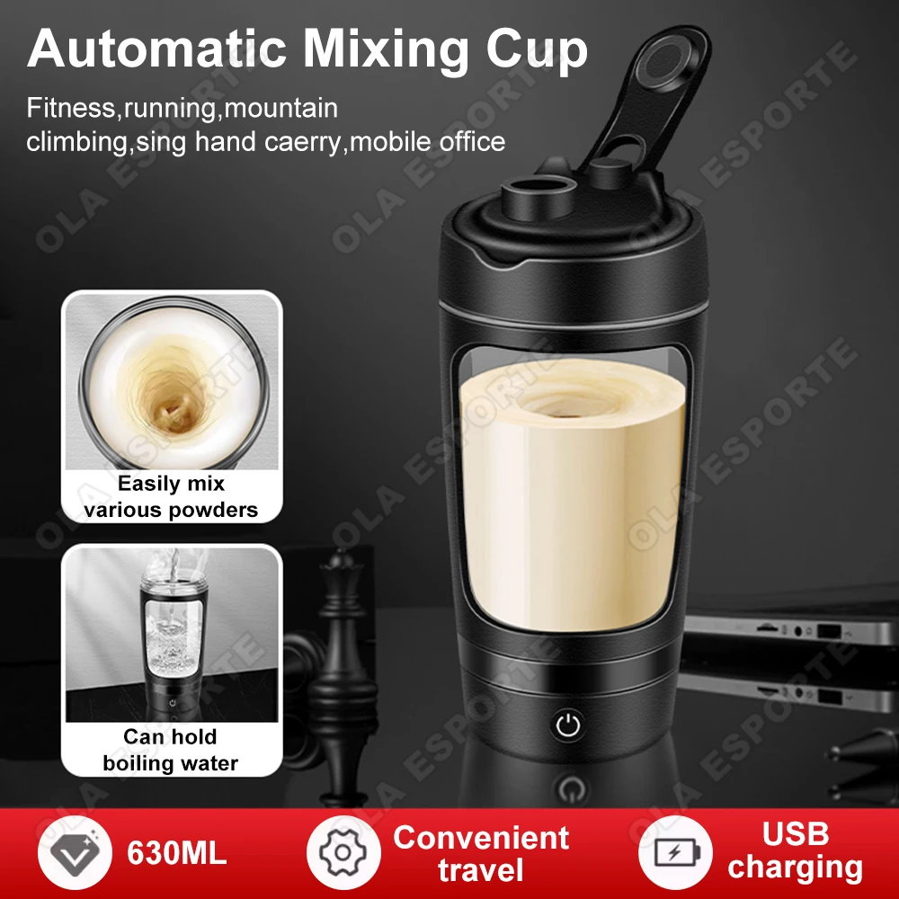 Neue tragbare 630 ml vollautomatische Rührbecher Kaffee Protein Pulver Sojamilch USBCcharging geeignet für Reisen Fitness Camping