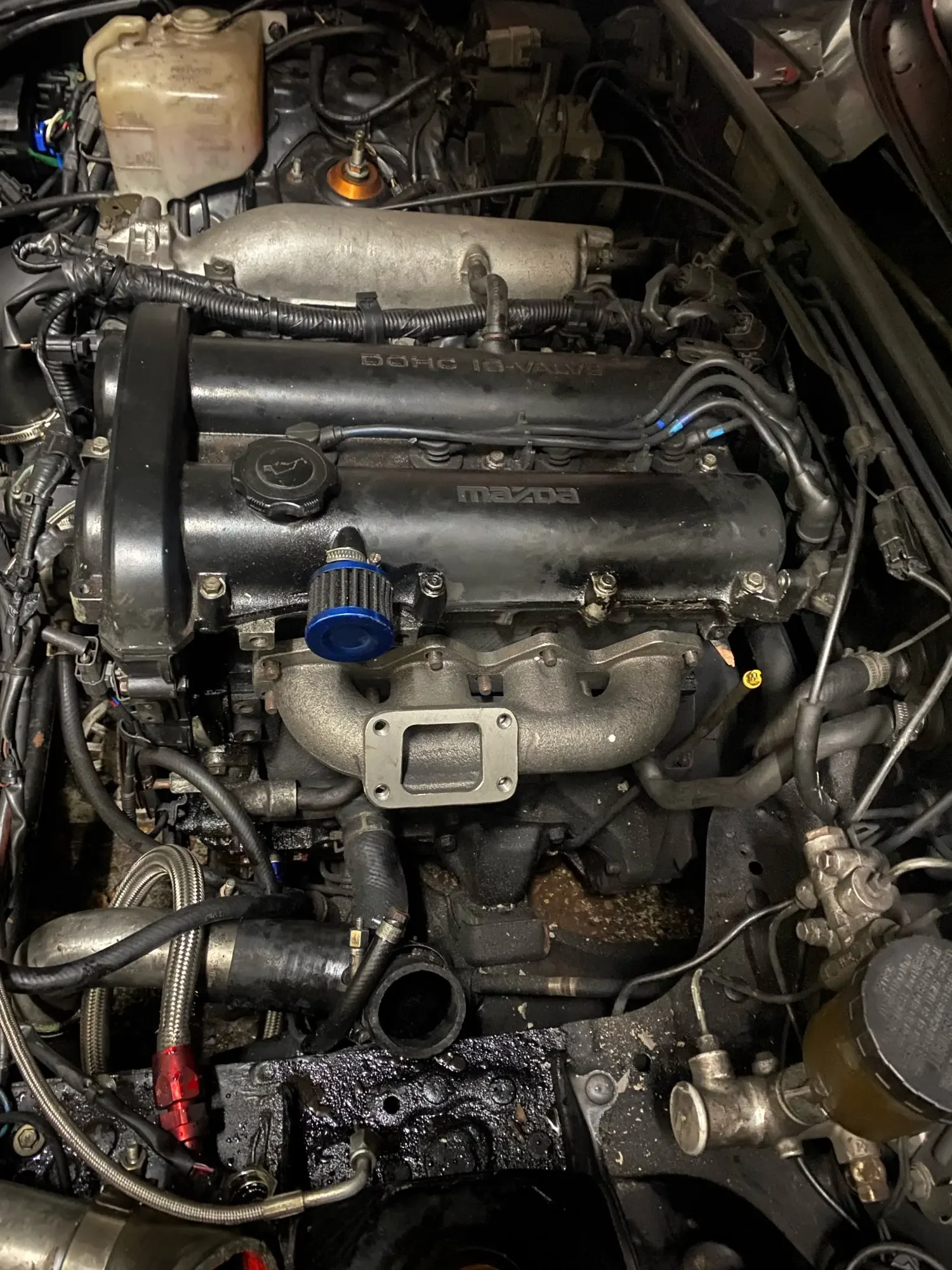 Turbo Kits For Mazda Miata NA 1990-1993 1.6L BOLT-ON TURBO KIT BOV+DOWNPIPE+WASTEGATE KEEP P/W