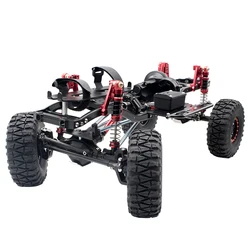 KYX Racing 313mm Wheelbase Two-Speed Portal Axle Edition Metal Chassis Frame Upgrade Kit for RC Crawler Car Axial SCX10 II 90046