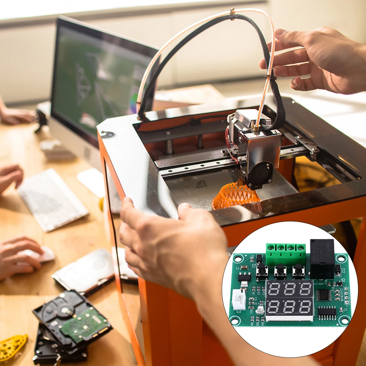 

Digital Thermostat Module Temperature Controller Board Material Stable Performance Embedded Mcu Low Power