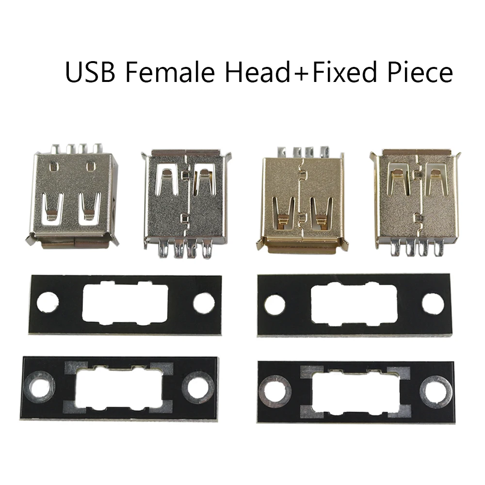 USB A Female Head With Screw Fixed Piece Female Socket Interface Socket USB Female Baffle Data Charging Cable