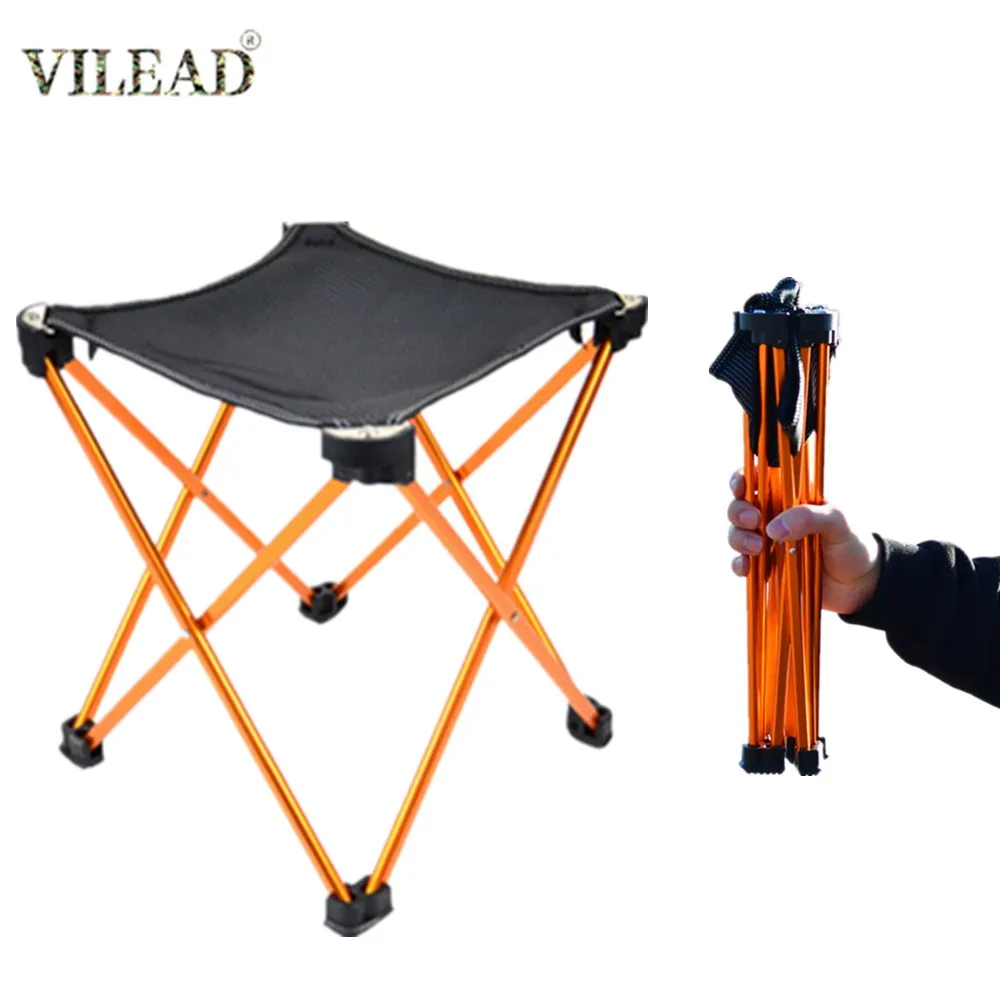 Vilead ultralekkie taborety ze stopu aluminium krzesło wędkarskie składane przenośne wytrzymałe urządzenia kempingowe do wędrówek wędrowniczych i narzędzi piknikowych