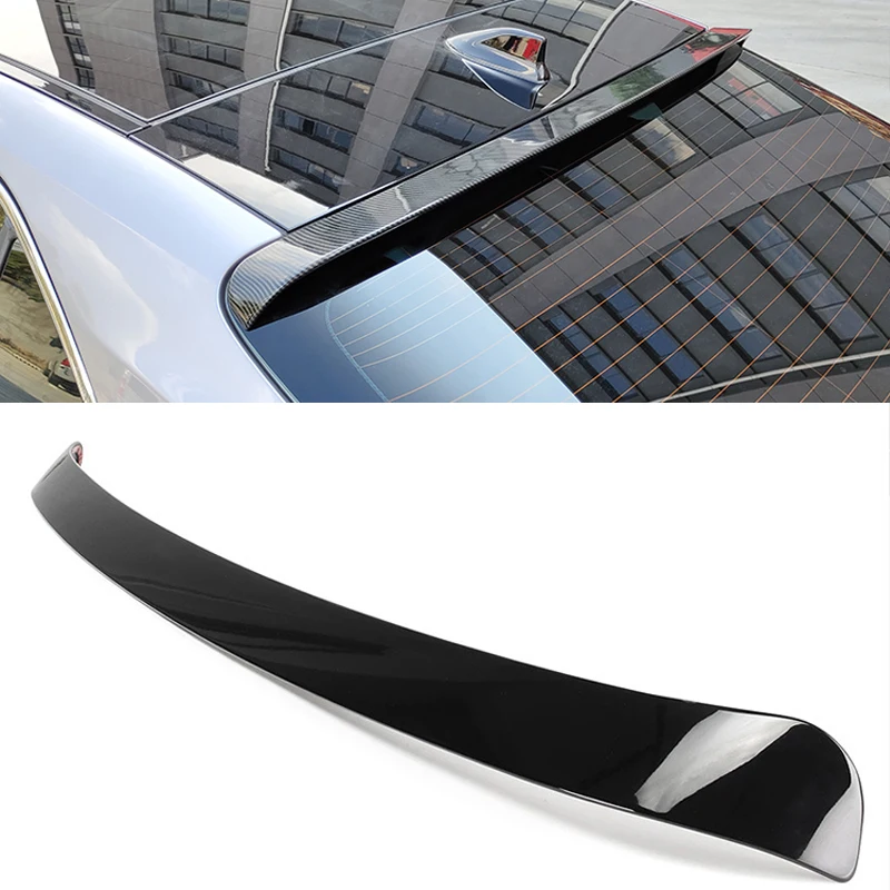 

For TOYOTA CAMRY 2018-2022 Spoiler Auto Rear Trunk Window Roof Extensio Cover Trim Wing Lip ABS Plastic Carbon Fiber Pattern