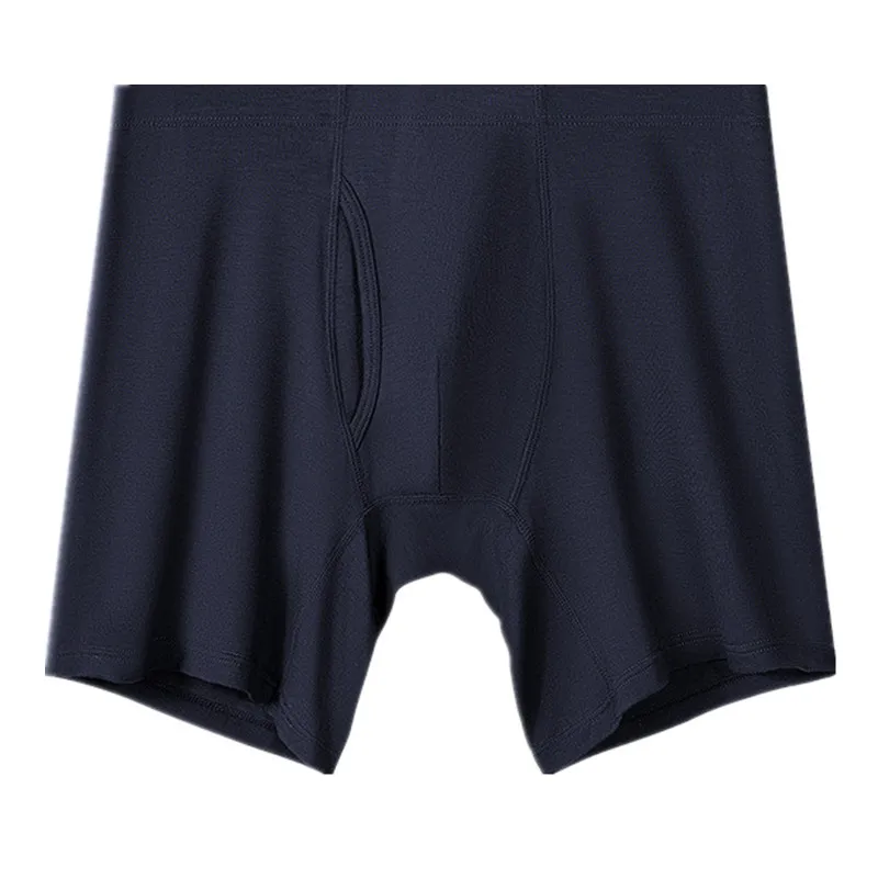 

Men's Boxer Shorts Modal Underwear Cueca Solid Extended Long Underpant Male Breathbale U Convex Pouch Panties Plus Size XL-5XL
