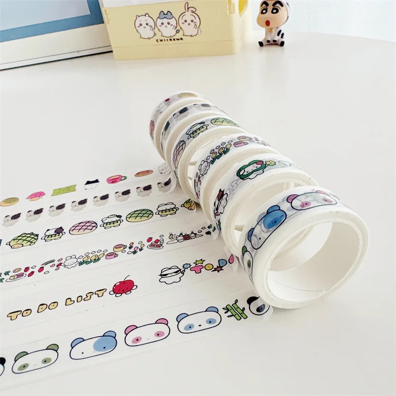 

5 Meter Cartoon Animal Pull Strip Washi Tape Kawaii Panda Puppy Kitten Decals for DIY Journal Sticker Planner Craft