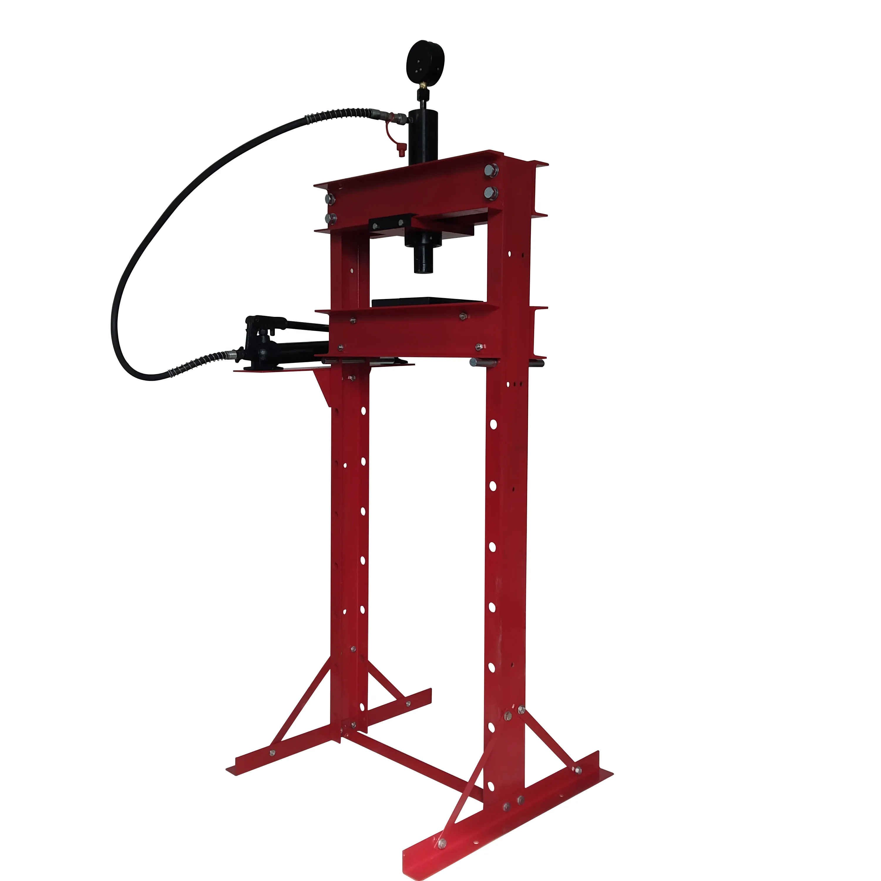 

Гидравлический пресс H-образной конструкции для мастерских и гаражей с регулируемой высотой рабочего стола, подставками и домкратами для автомобилей