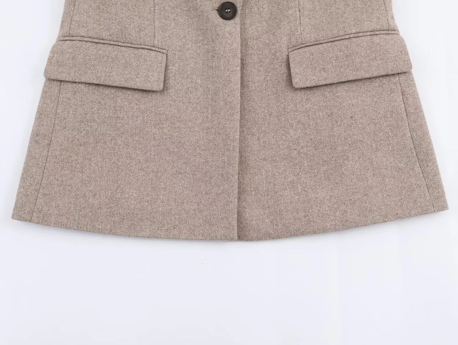 ديف آند دي الحد الأدنى الكاكي الصوفية البدلة سترة النساء بلايز الموضة البريطانية الملمس سترة نسائية ملابس امرأة بلايز السترة Mujer إلى #6