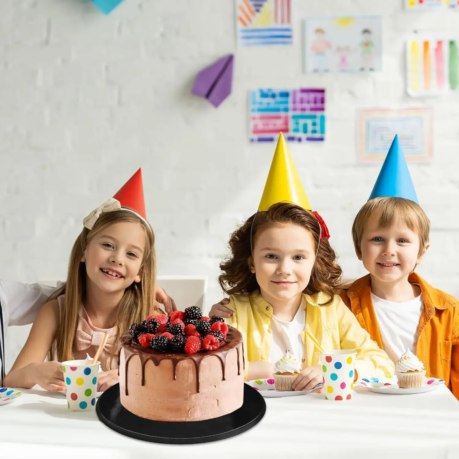 10PCS 8/10/12 Inch Cake Boards Greaseproof 1/2" Thick Black Cake Base for Multi-Tiered Cake Decoration of Birthday Wedding Party
