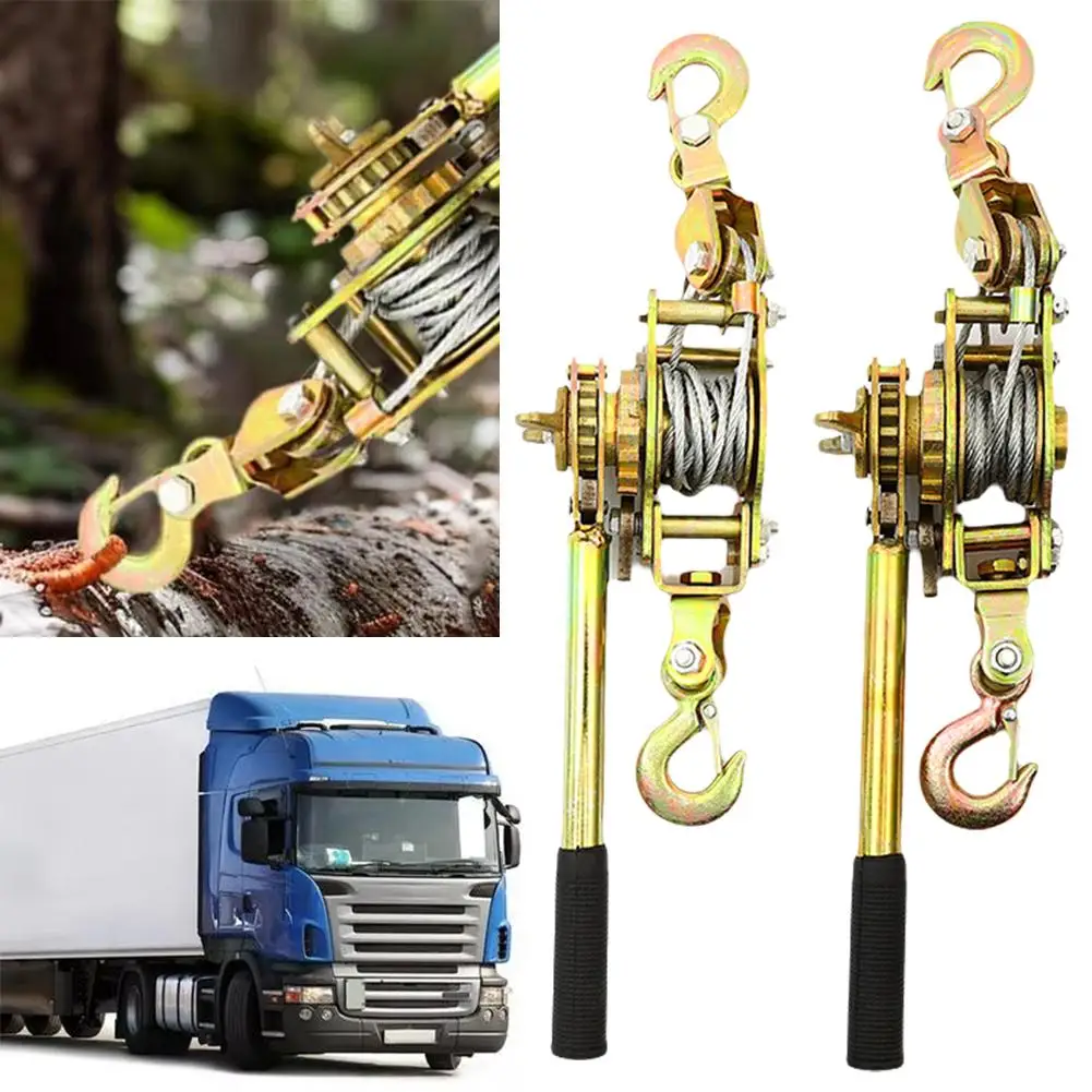 

Rope Ratchet Tightener Wire Tightener Rope Tensioner Manual Tensioner Rope Tightener Ratchet Pulley Manual Double Hook Tool