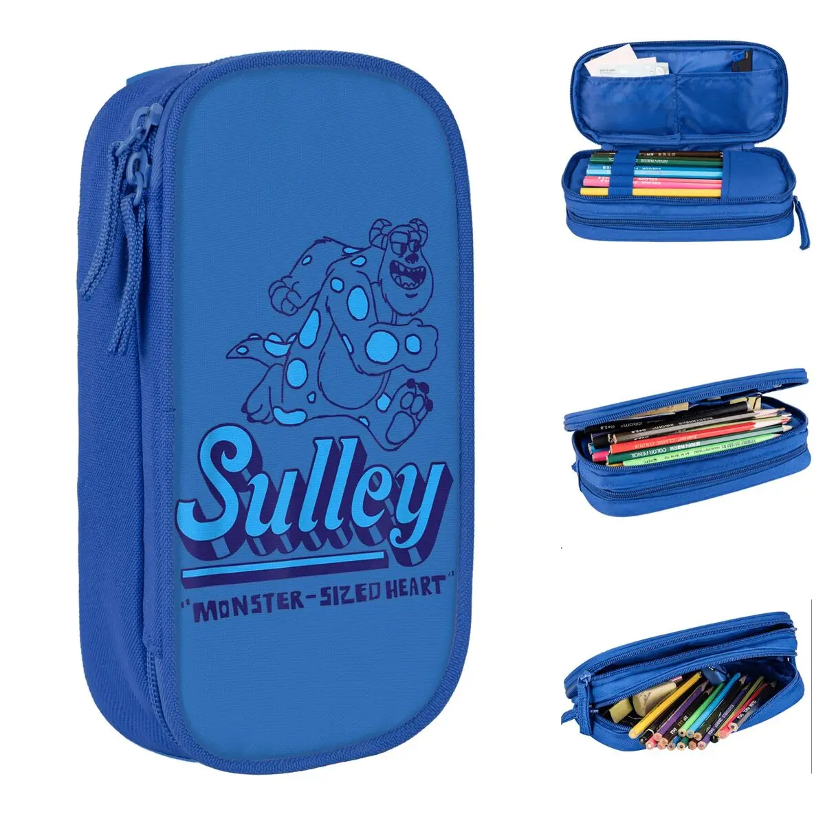 Pixar Monsters Inc. Running Sulley Pencil Case Pencilcases Pen Box for Girl Boy Bags School Supplies Cosmetic Stationery