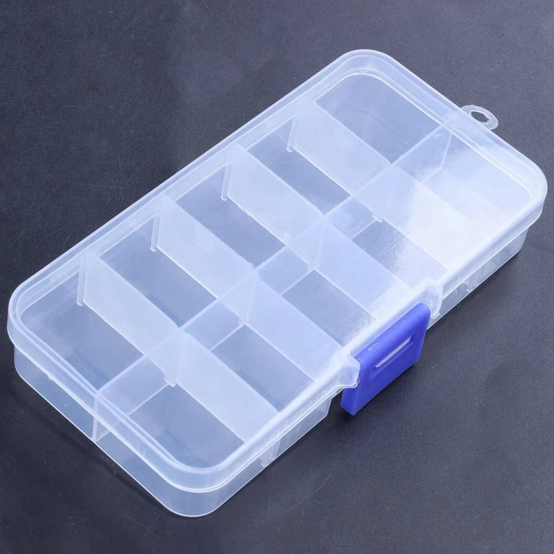 20Pcs 10-Slot Portable Plastic Resistors Electronic Component Case Box-A58X