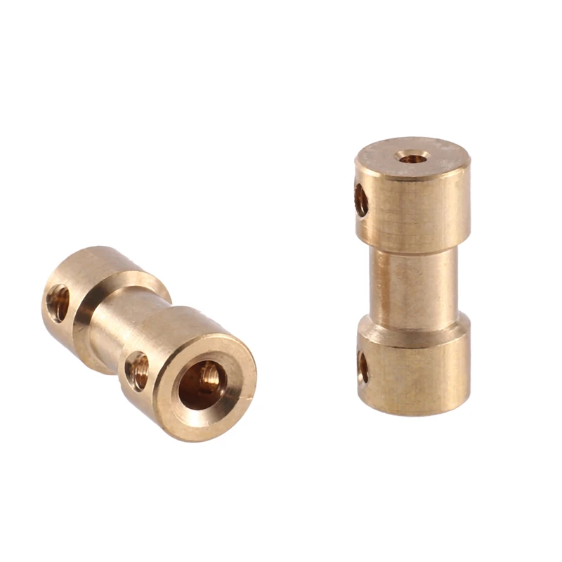 10Pcs Brass Coupling Coupling Drive Motor Motor Coupling RC Brass Coupling Extension Connector For Remote Control Vehicle Model