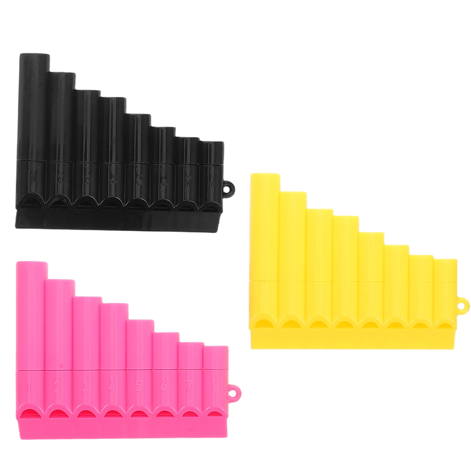 

3pcs 8 Tube Pan Flute Kids Musical Instruments Set Plastic Long Flute Yellow Color Options Baby Toy Beginner