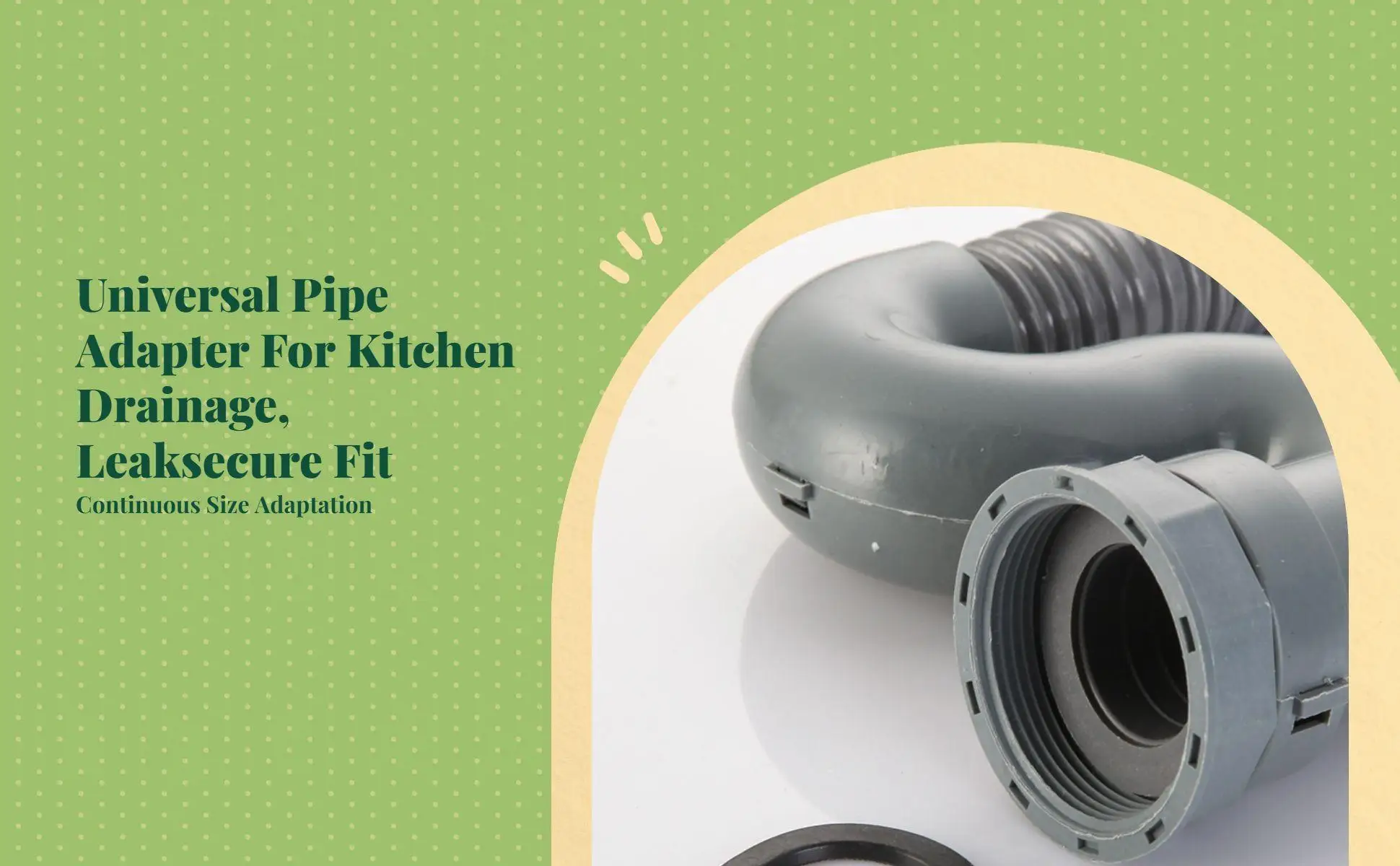 Watertight Pipe Adapter Universal Fit Connector for DIY Kitchen Renovation and Sewer Line Repair