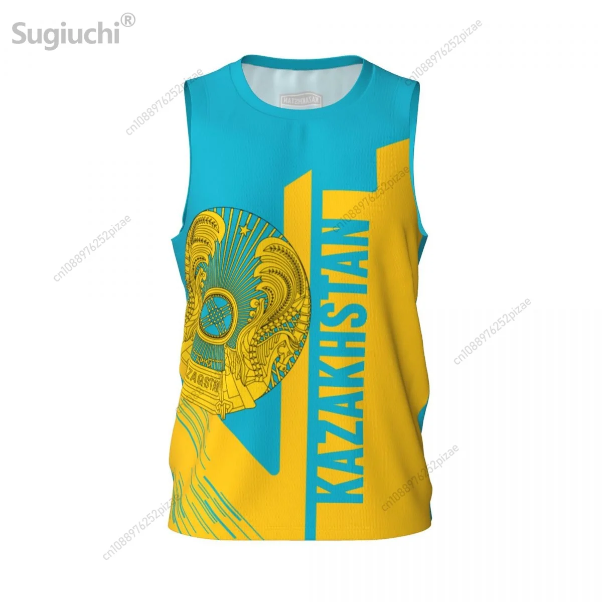 Custom Name Number Kazakhstan 3D Flag Sports T-shirts Men Clothing Breathable For Basketball Running Fitness T shirt