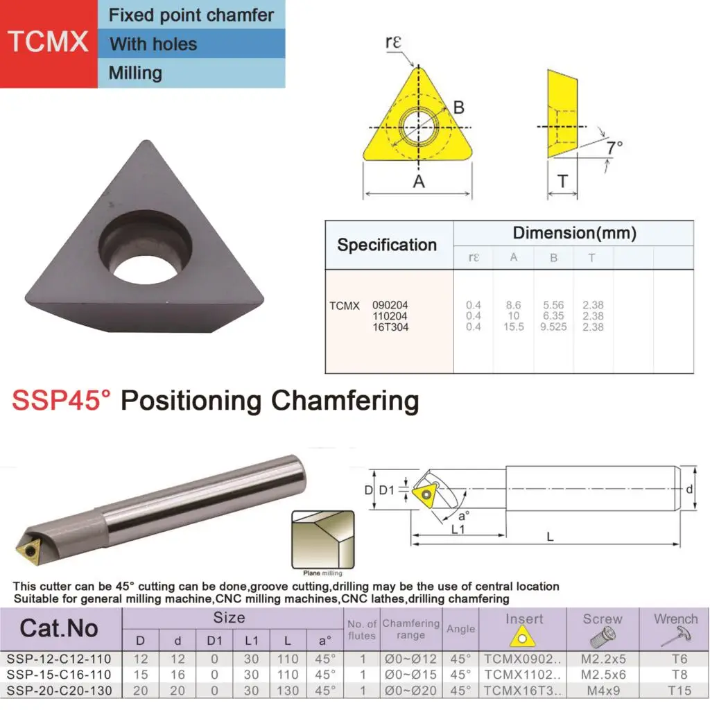 5pcs TCMX 100304 13T304 16T304 E CNC Turning Cutter Chamfering Tools Cutting  Machining Tungsten Carbide Inserts