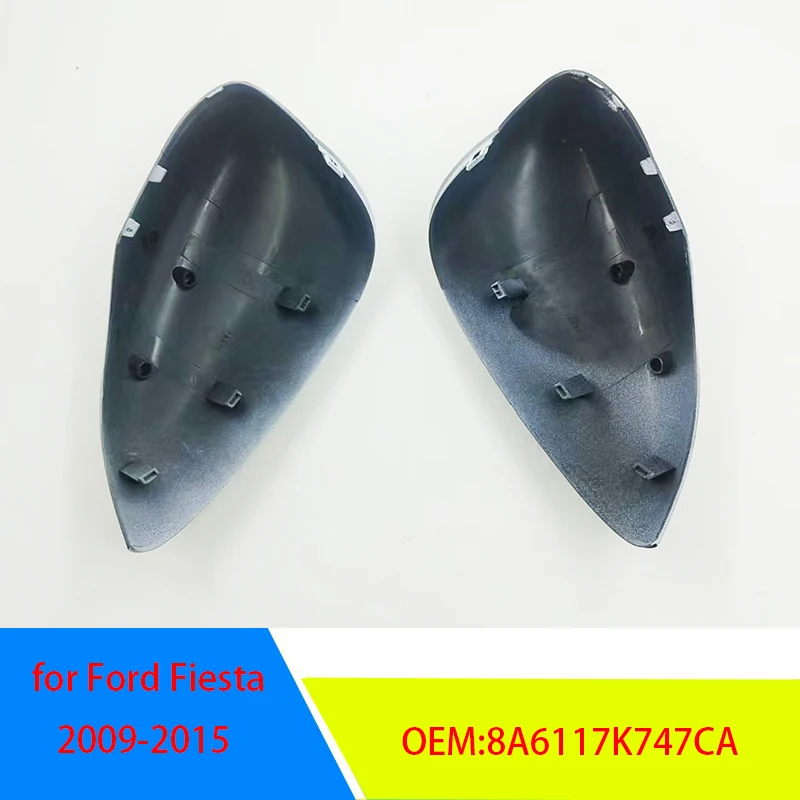 White Left & Right Rear View Mirror Cover Side Wing Mirror Cover Cap for Ford Fiesta 2009-2015 1594546 8A6117K747CA