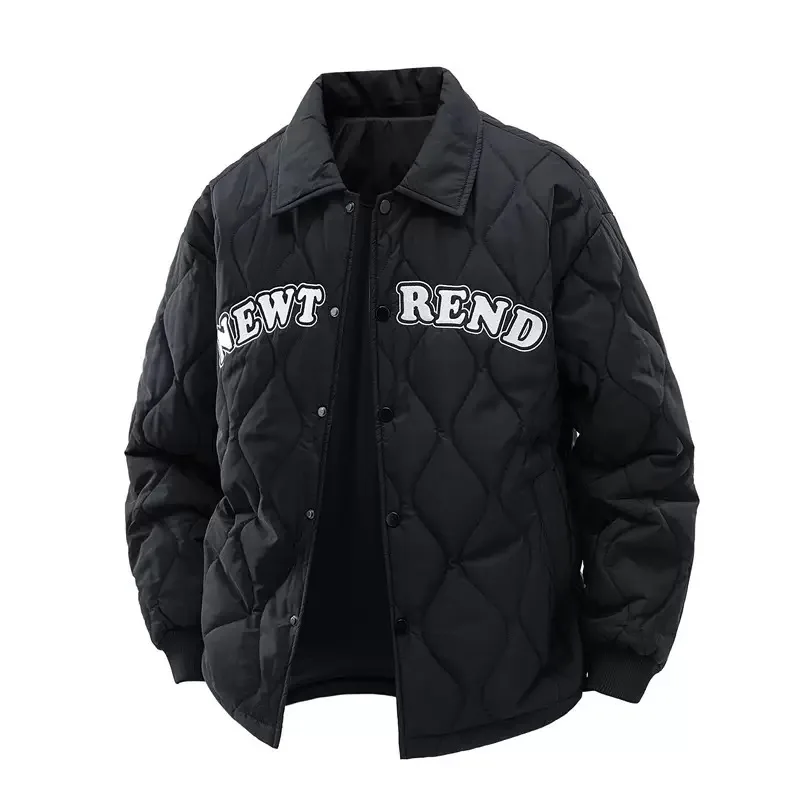 Giacca invernale di nuova tendenza della moda americana retrò spessa giacca di cotone calda da uomo casual sportiva allentata più giacca di alta qualità di grandi dimensioni