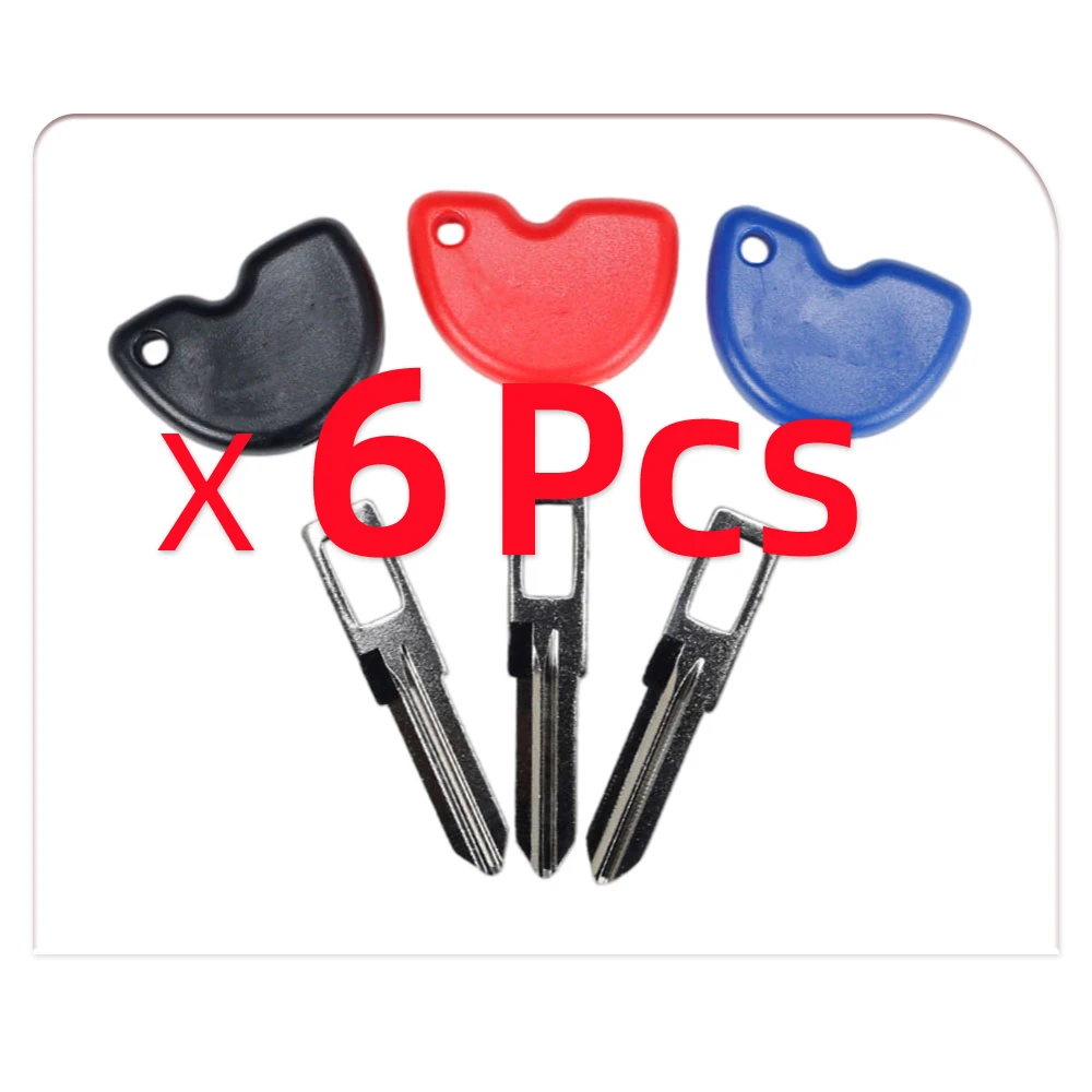 

6 шт. заготовок ключей для мотоциклов, необработанные, для замены, для 3VTE Fly 125 200 250 300 GTV LXV150 GTV250 GTS GTS250 GTS300