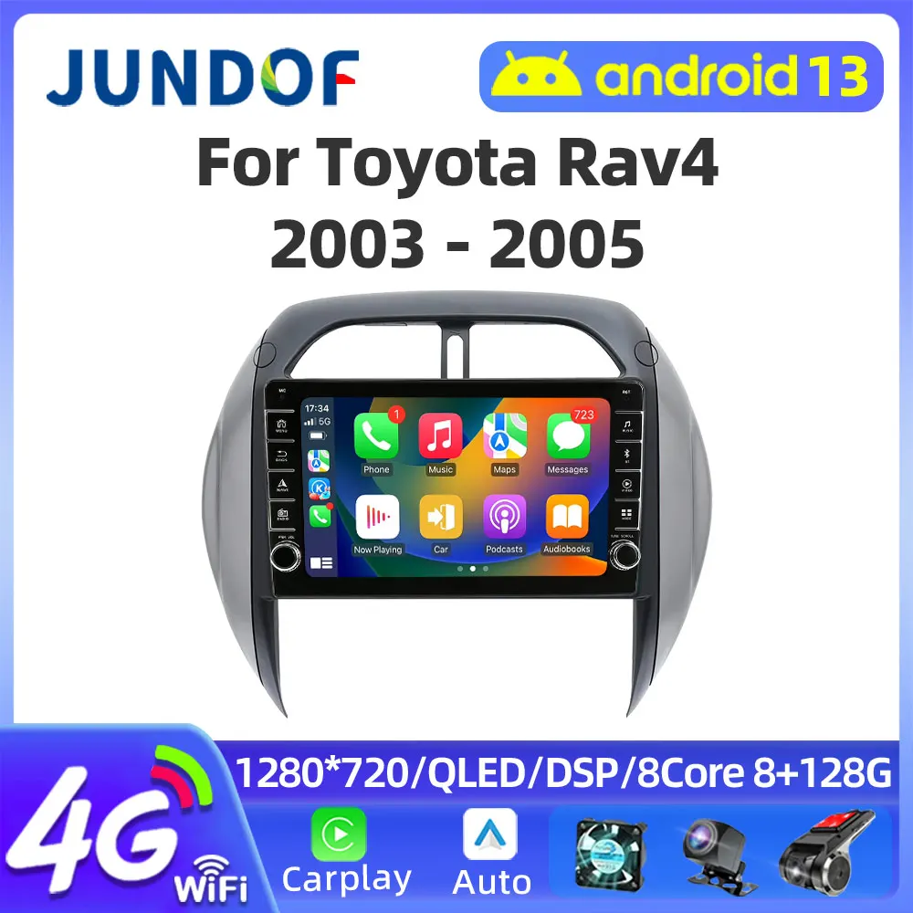 Android 13 For Toyota RAV4 2 CA20 CA20W XA20 2003 -2005 Car Radio GPS Navigation Multimedia Stereo Wireless Carplay No 2din DVD