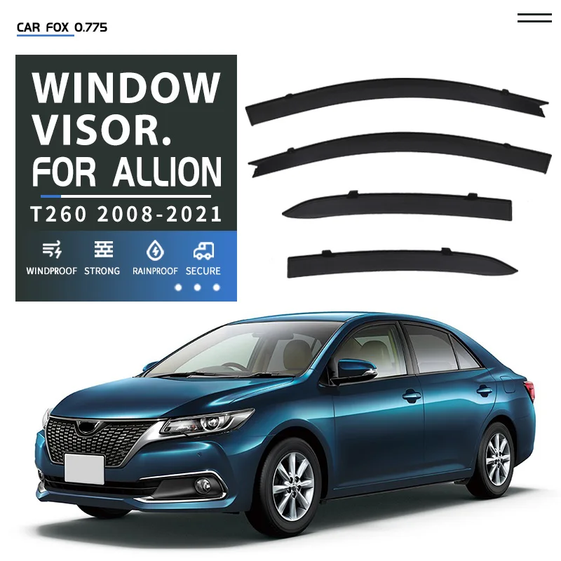 

For Toyota Allion T240 T260 2001-2021 Window Visor Vent Shades Sun Rain Deflector Guard 4PCS/SET For Toyota Allion T240 T260