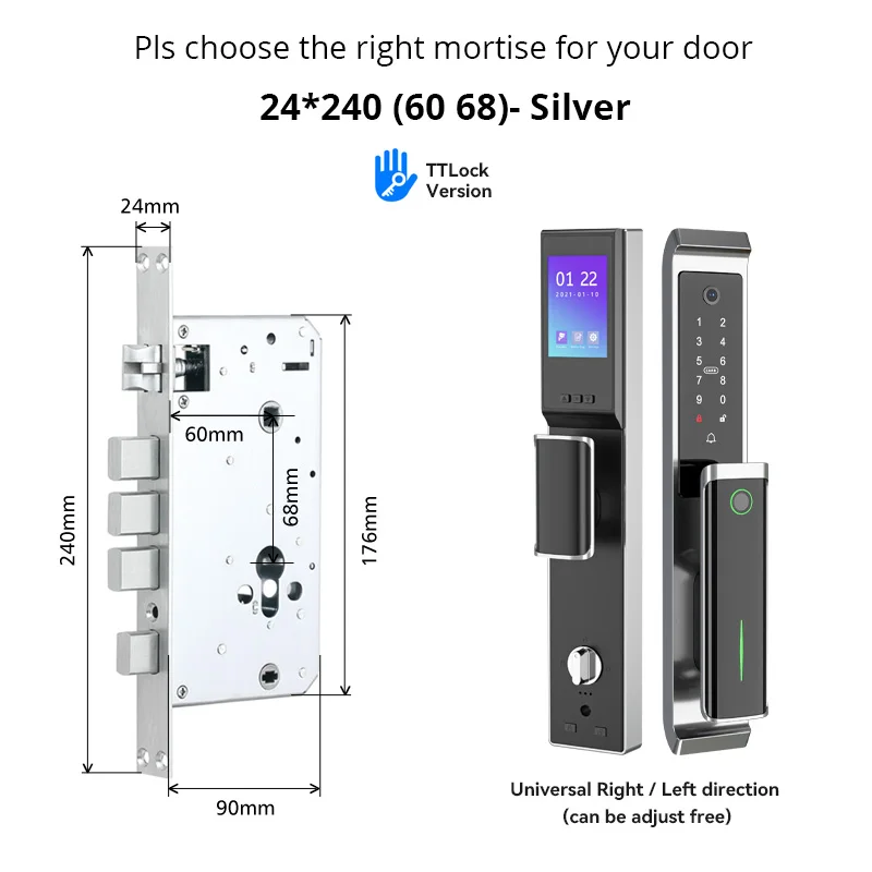 3Dcamera Ttlock Waterdichte Bluetooth Wifi Vingerafdruk Slimme Lock Elektronische Intelligente Biometrische Code Digitale Deurslot