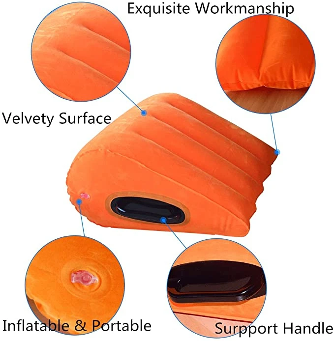 Multifunctional Inflatable Triangle Sex Pillow Adult Furnitures Magic Sex Cushion By Handle Erotic Sofa Pillow Bed Travel Sofa view 4